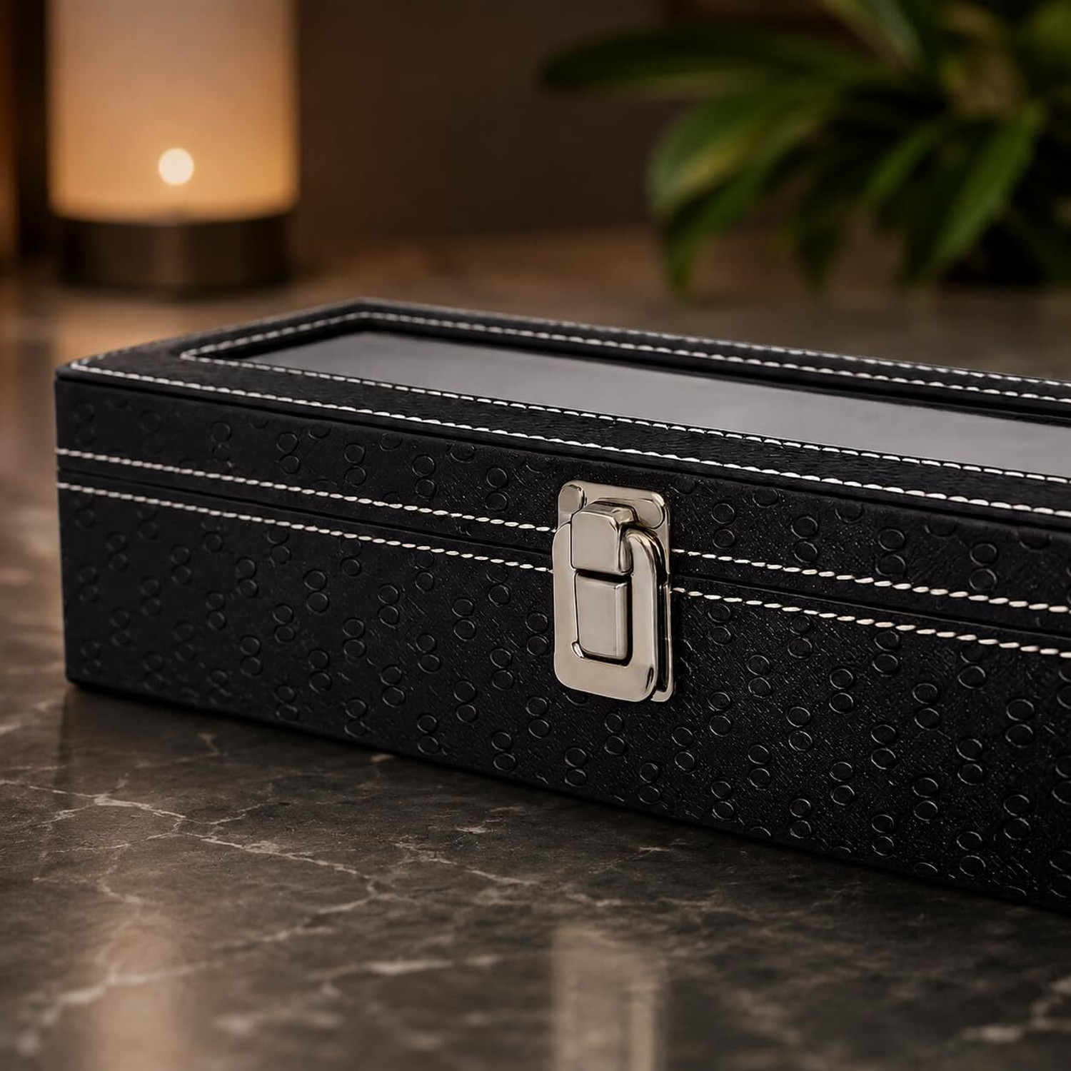 Image of EURO KOZA Watch Box Organizer 6 Slots Organizer Case for Men and Women Watch Box Watch Box