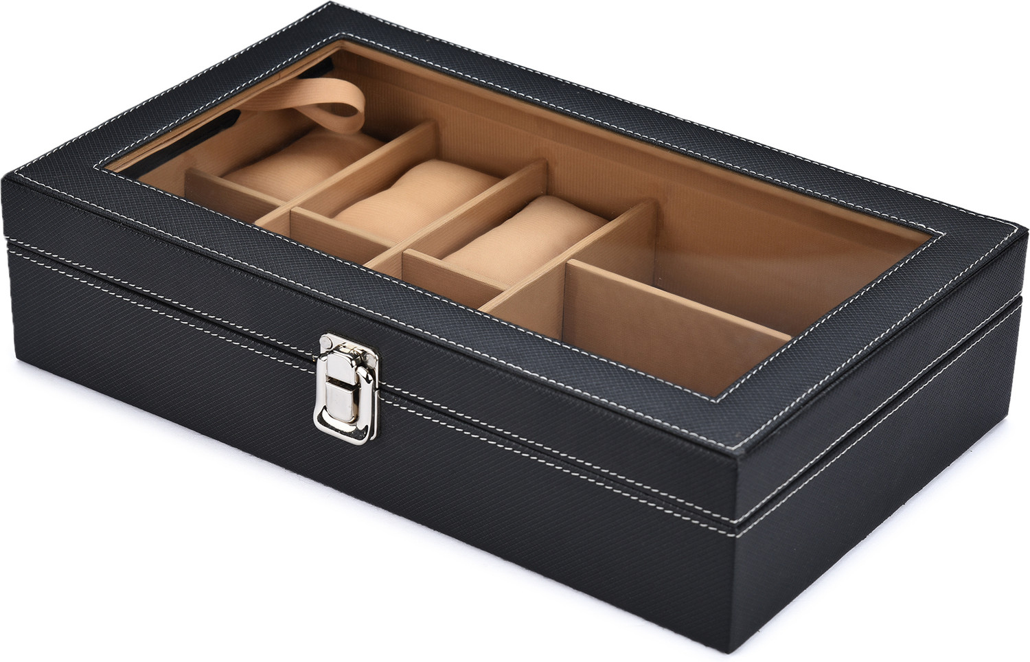 Image of STORESHINE 6 Wrist Watch Display Box with 3 sunglasses slots Watch Box