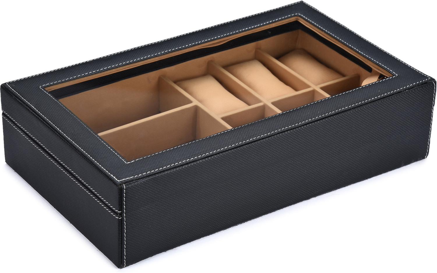 Image of STORESHINE 6 Wrist Watch Display Box with 3 sunglasses slots Watch Box
