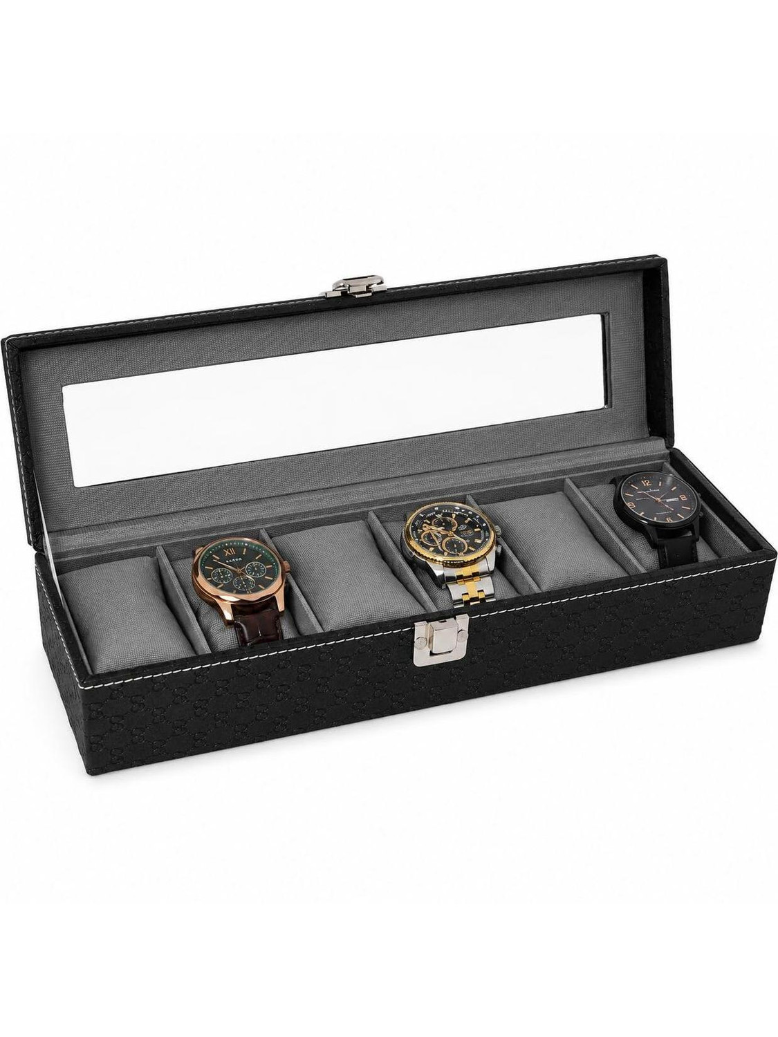 Image of EURO KOZA Watch Box Organizer 6 Slots Organizer Case for Men and Women Watch Box Watch Box