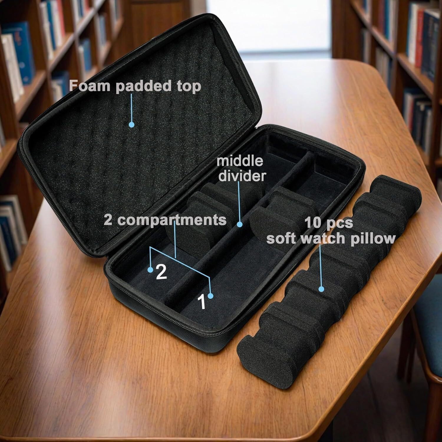 Image of ON GATE Watches Storage Box Holder Organizer | Leather Watch Box Holder Case of Watches Watch Box