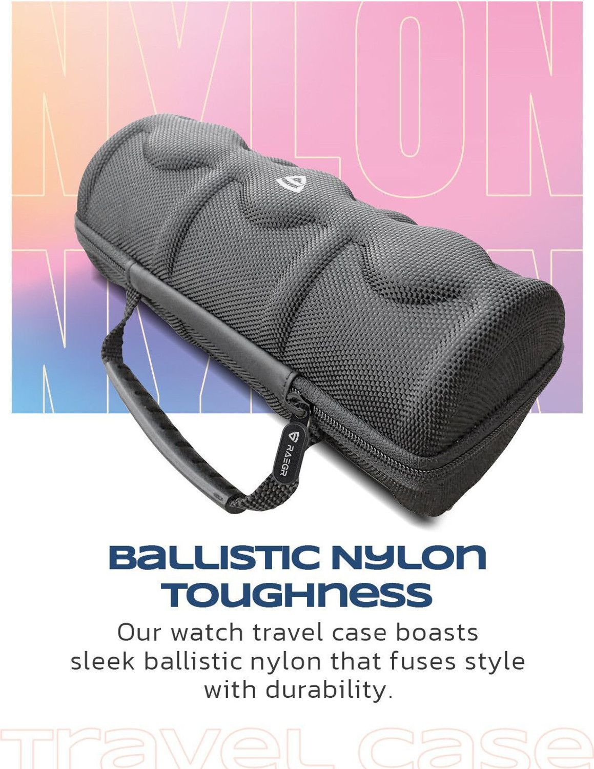 Image of RAEGR 3 Slots Watch Travel Case for Men and Women Portable Watch Storage Watch Box