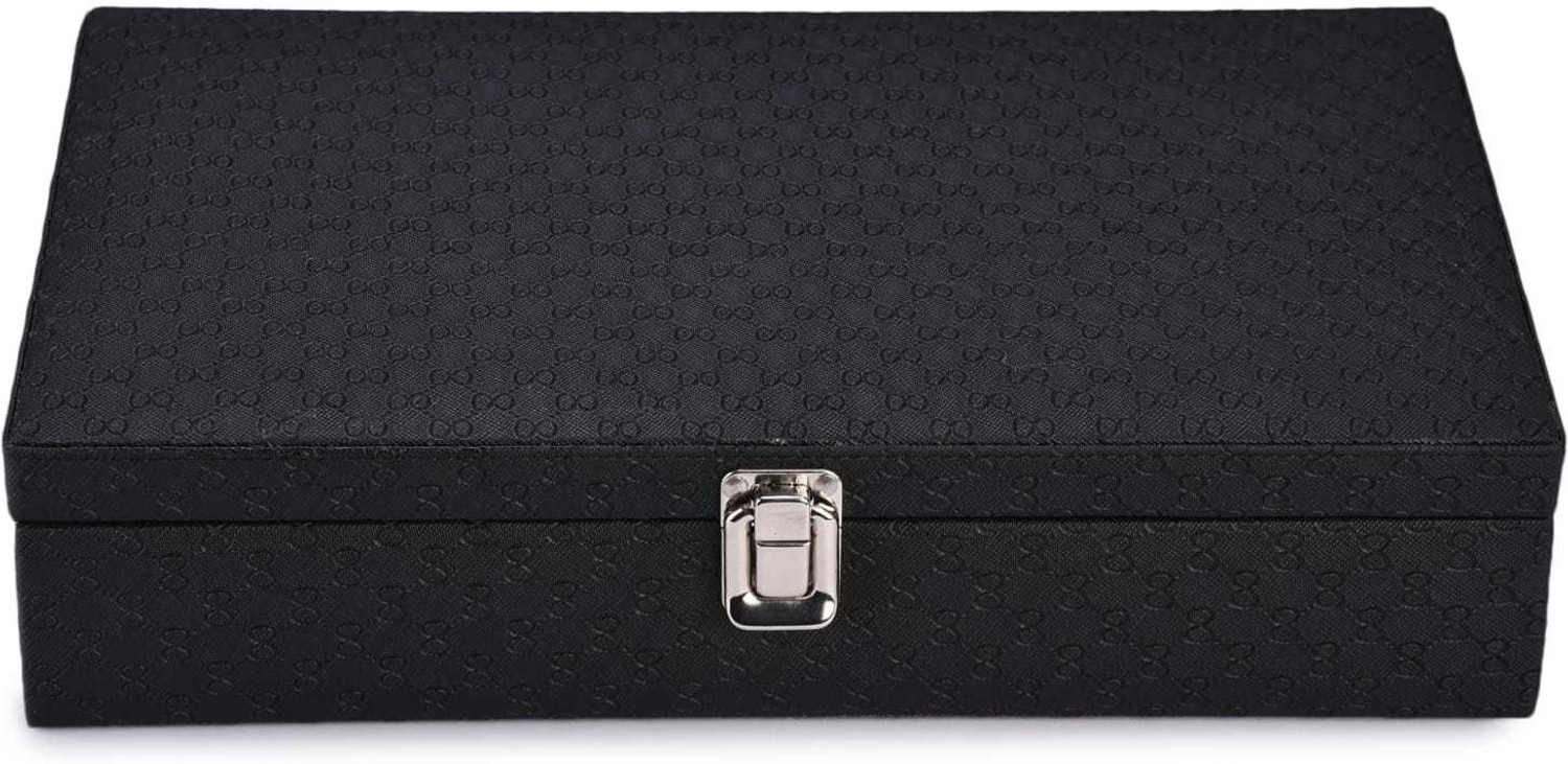 Image of Clocksy Black & Gray 12 slots watch box Watch Box