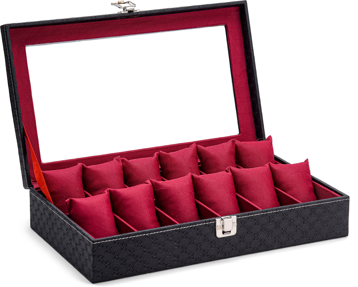 Image of WATCHHUT Special Men's and Women's Watch Box Transparent Organiser Case in Tran Watch Box
