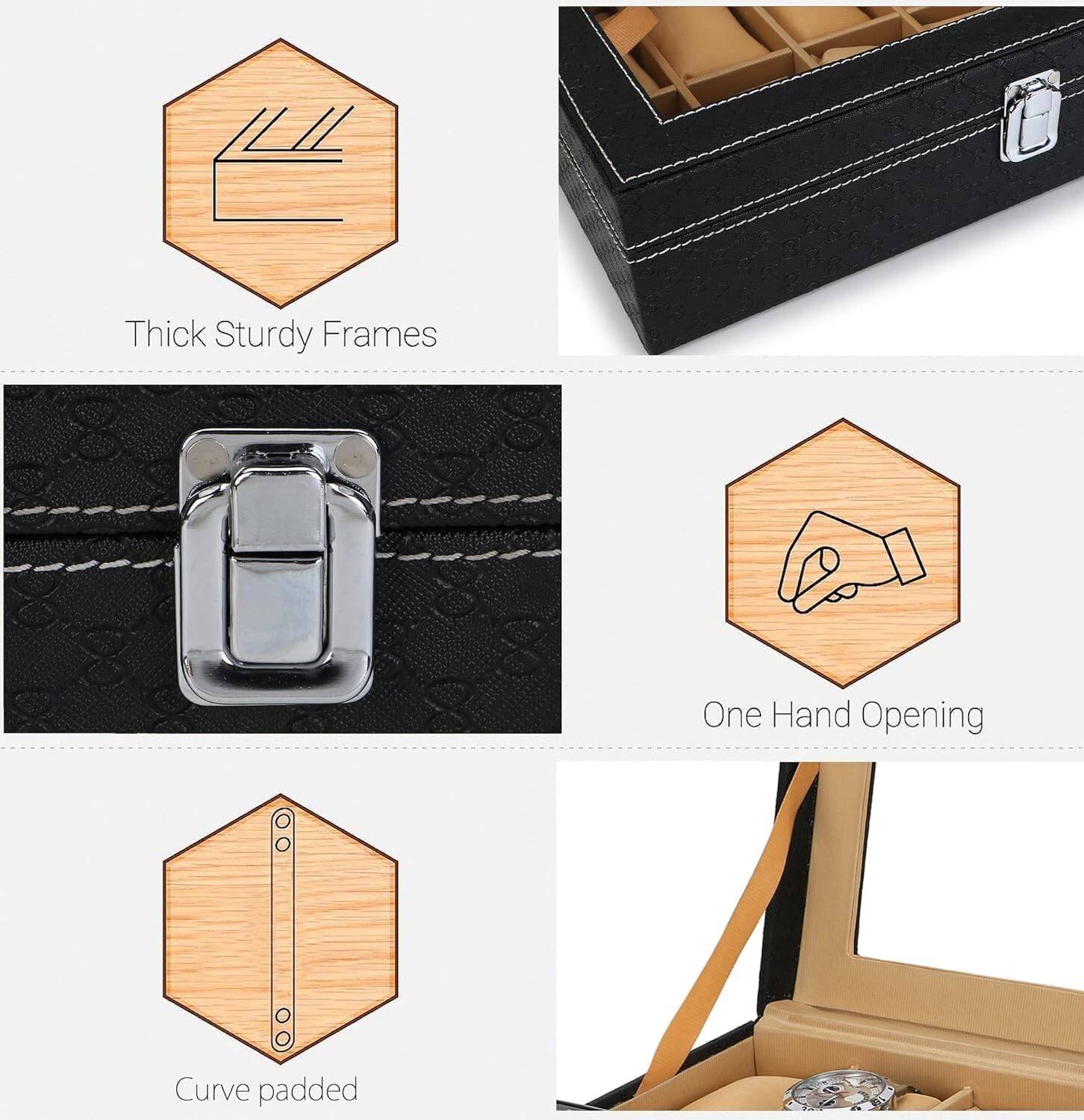 EURO KOZA Watch Case Organizer 12 Slots - Image 4