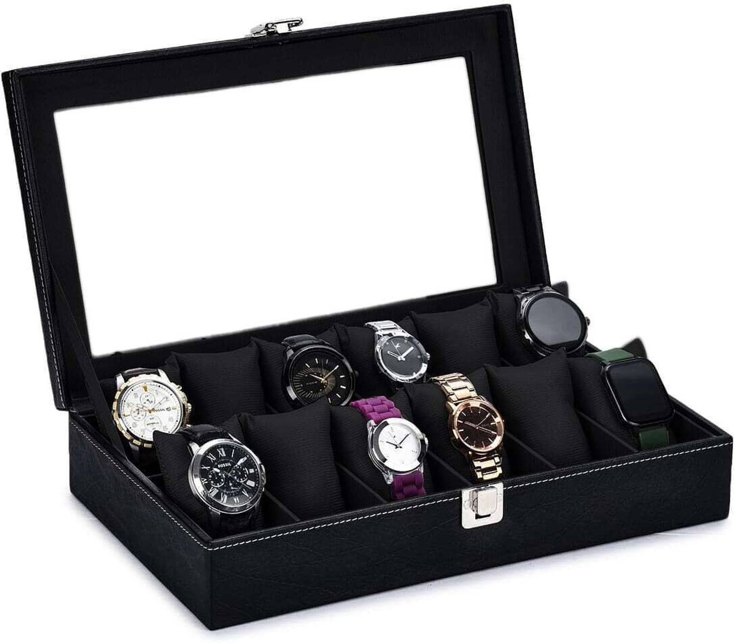 house of common Leather Watch Box Organizer for Women