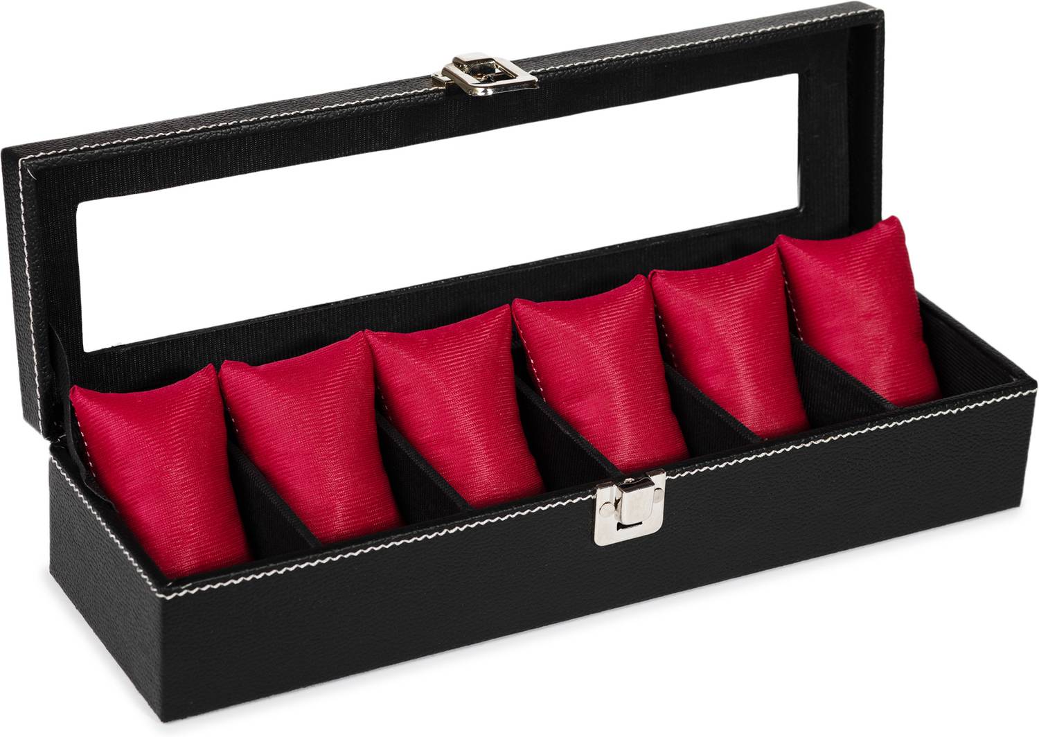 Desicraft 6-Compartment Watch Box in Black - Image 4