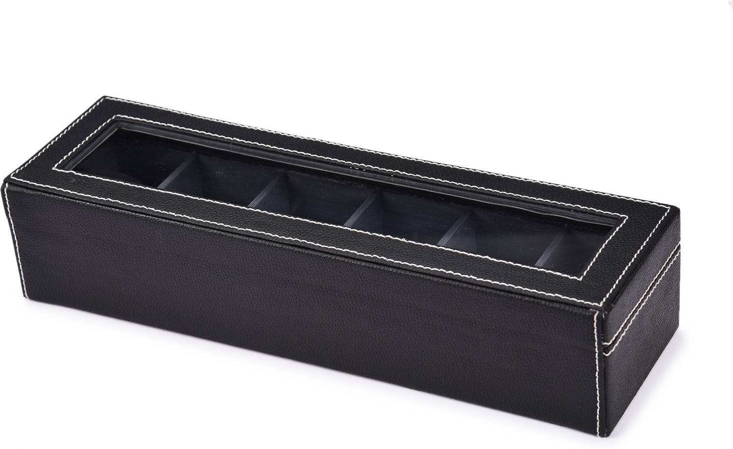 Desicraft 6-Compartment Watch Box in Black - Image 5