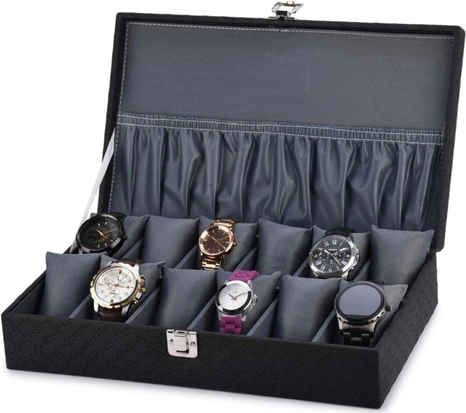 Image of WATCHHUT Men's and Women's Watch Box Holder Organizer Case Watch Box