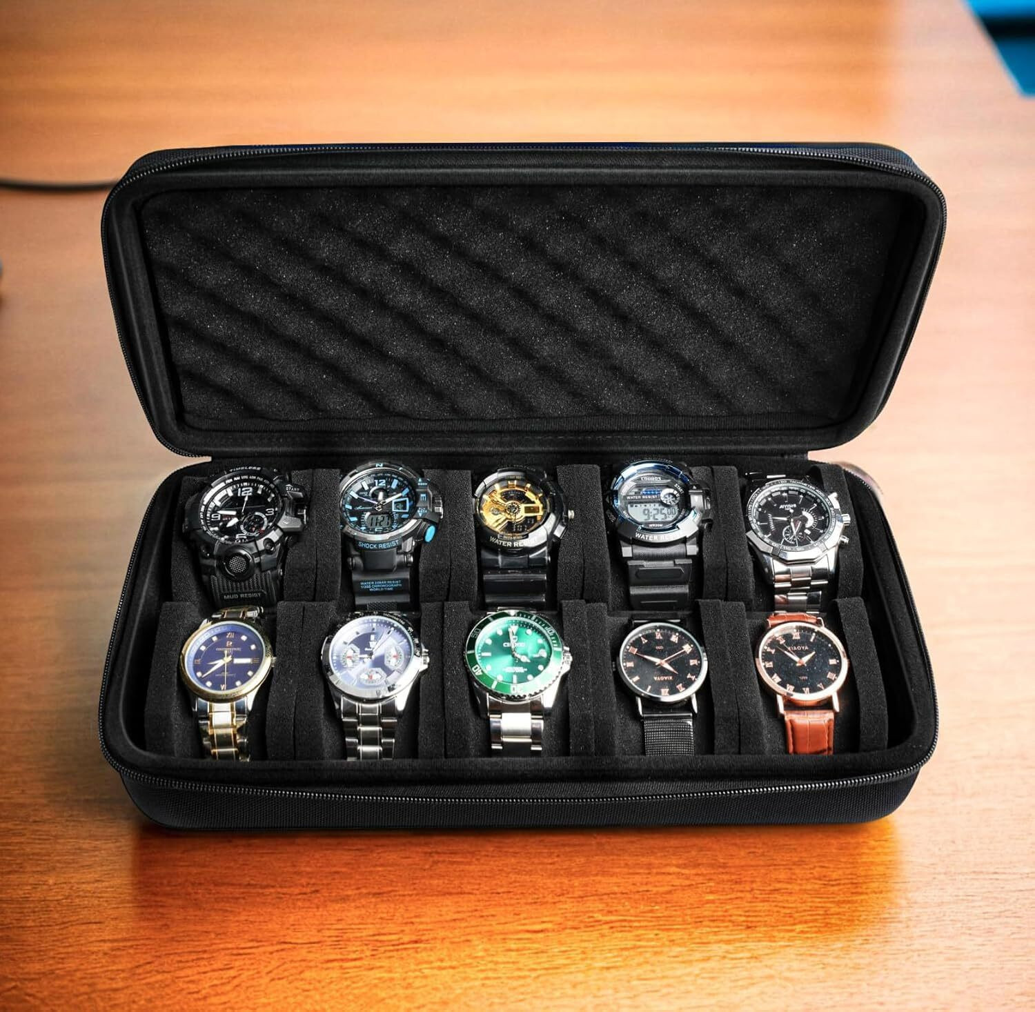 Image of ON GATE Watches Storage Box Holder Organizer | Leather Watch Box Holder Case of Watches Watch Box