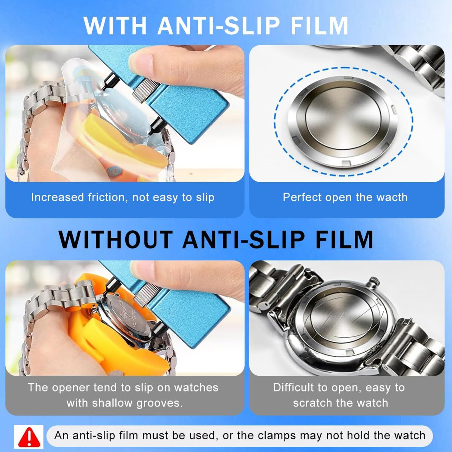 Image of gustave Watch Repair Tool Kit with Case Opener Screwdriver and Tweezers Set 6-piece Watch Repair Kit