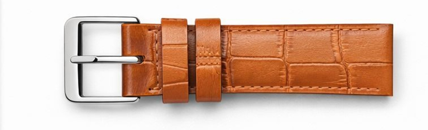Image of Faithcarry Lifestyle overseas orange watch strap 20 mm Genuine Leather Watch Strap