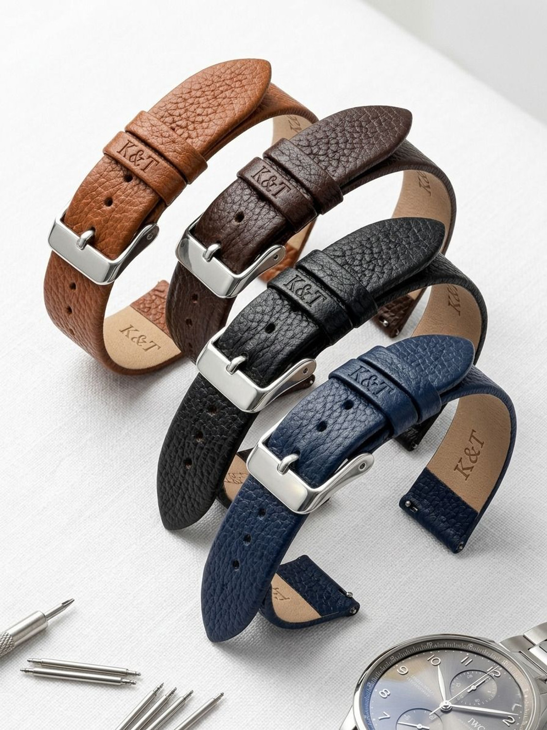 Image of K&T Creation's Leather Watch Strap 20 mm Genuine Leather Watch Strap