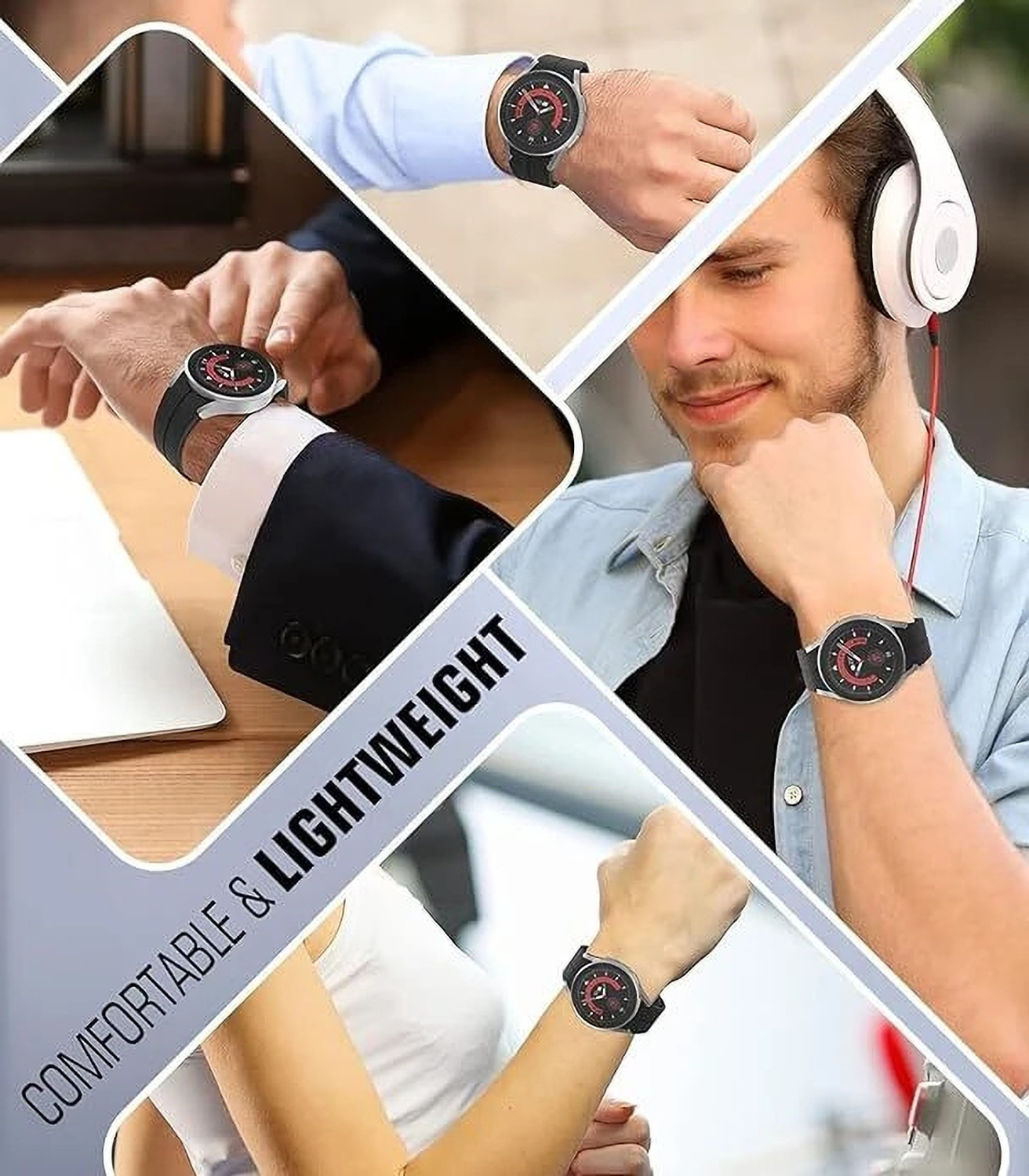Image of Firetook Premium 22mm Combo (Pack of 3) Watch Strap with Durable 22 mm Silicone Watch Strap