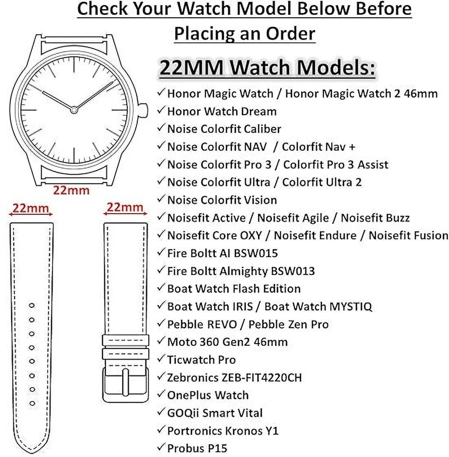 Image of Firetook 22mm Soft Watch Strap (Combo 3) (Compatible Watch List In Photo & Description) 22 mm Silicone Watch Strap