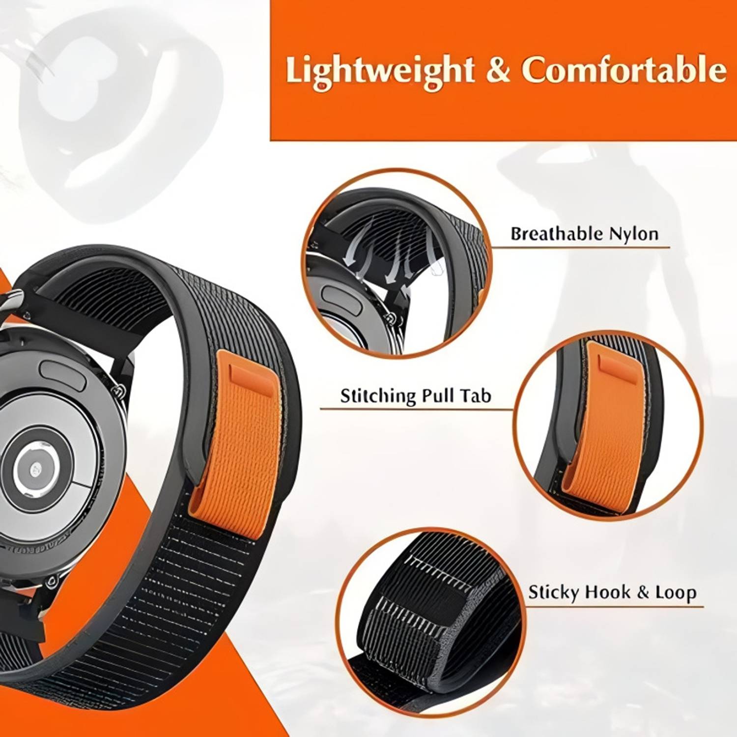 TooHype 22mm Nylon Alpine Trail Velcro Watch Strap - Image 2