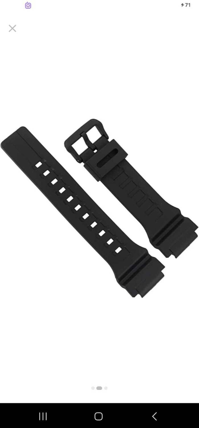 Softo CDS19 22mm Resin Watch Strap for Casio MCW-200H - Image 1