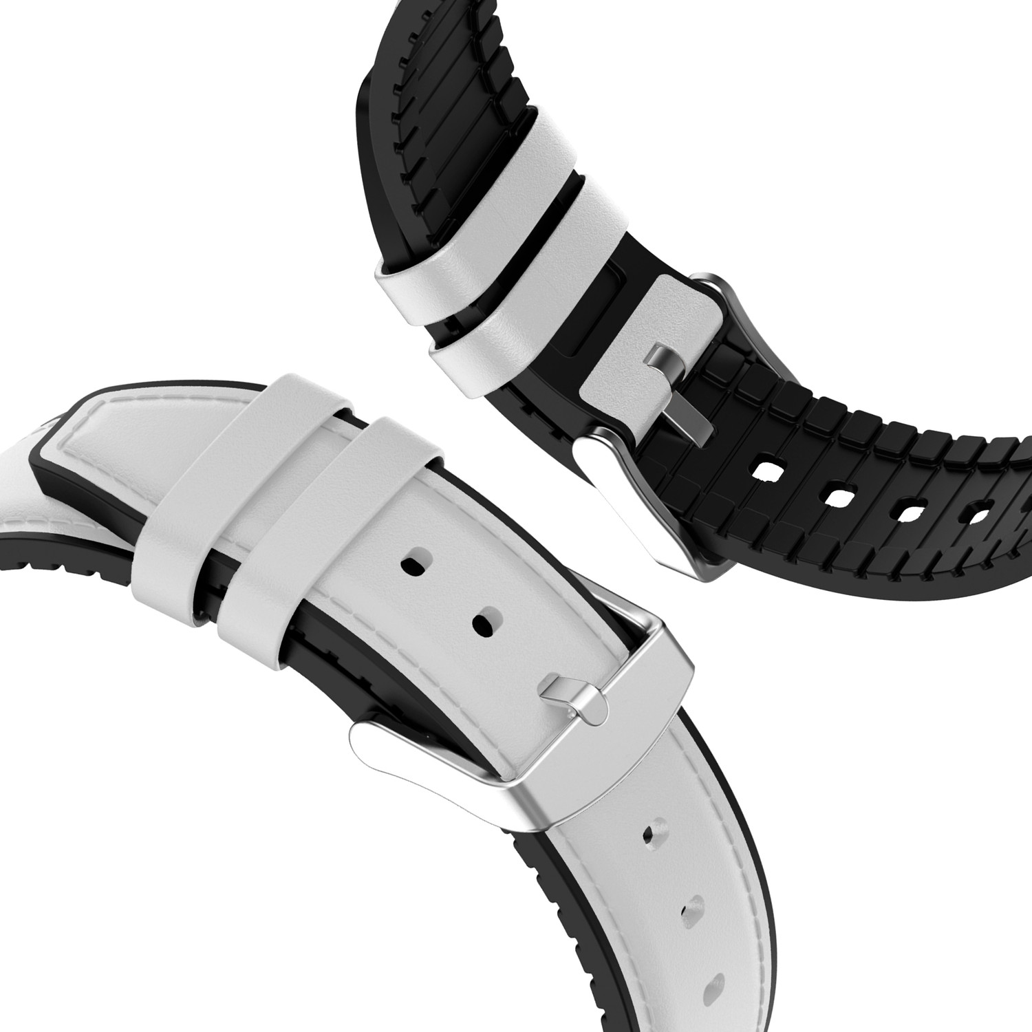 Image of ACM Watch Strap Leather Silicone 22mm for |Pauze Zest Fit Smartwatch Belt 2642412 mm Synthetic Leather Watch Strap