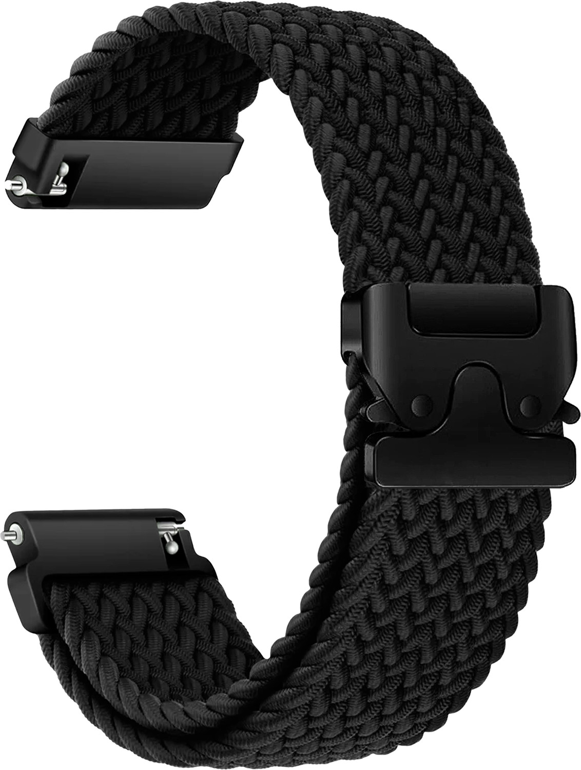 Image of ACM Watch Strap Woven Braided Clipper for Fire-Boltt Cobalt Bsw182 Smartwatch Black Smart Watch Strap