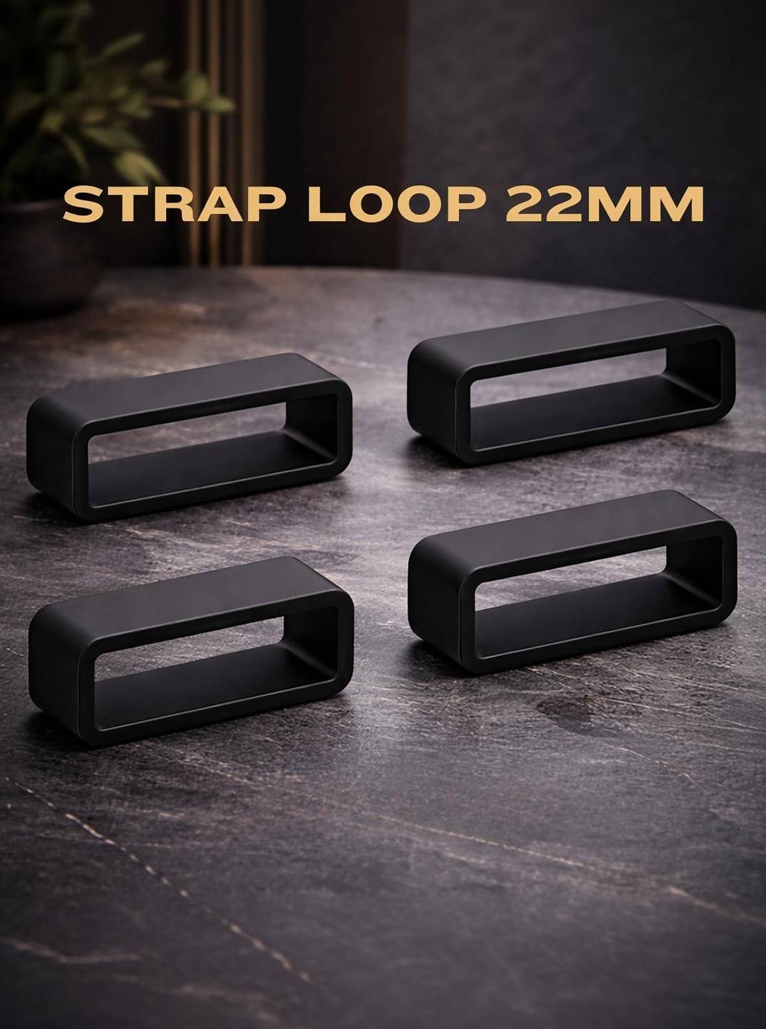 ADAMO 4 Silicone Watch Strap Loops/Keepers Holder Retainer Loop Replacement-Strap Loop 22 mm Silicone Watch Strap