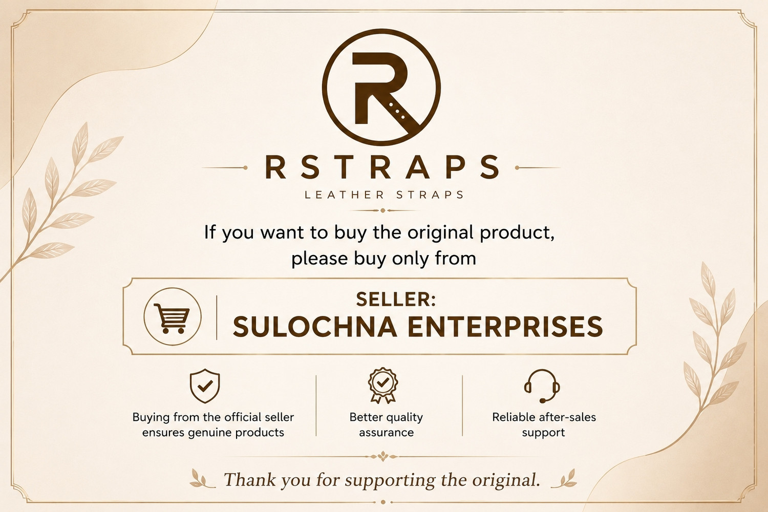 Image of RStraps 20mm Cassic Black Leather Strap for Men | Watch Strap Belt for Men 20 mm Genuine Leather Watch Strap (Black, Classic Black)