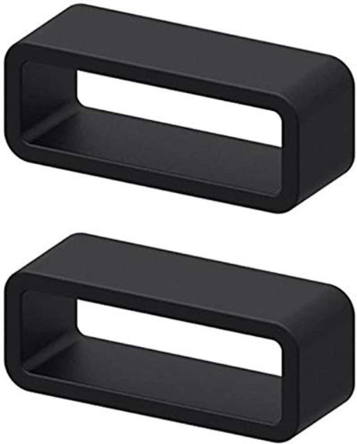 Image of ABC 16mm18mm20mm22mm24mm26mm Watch Runner Loop For Watch Strap Pack Of 2 18 mm Rubber Watch Strap (Black)