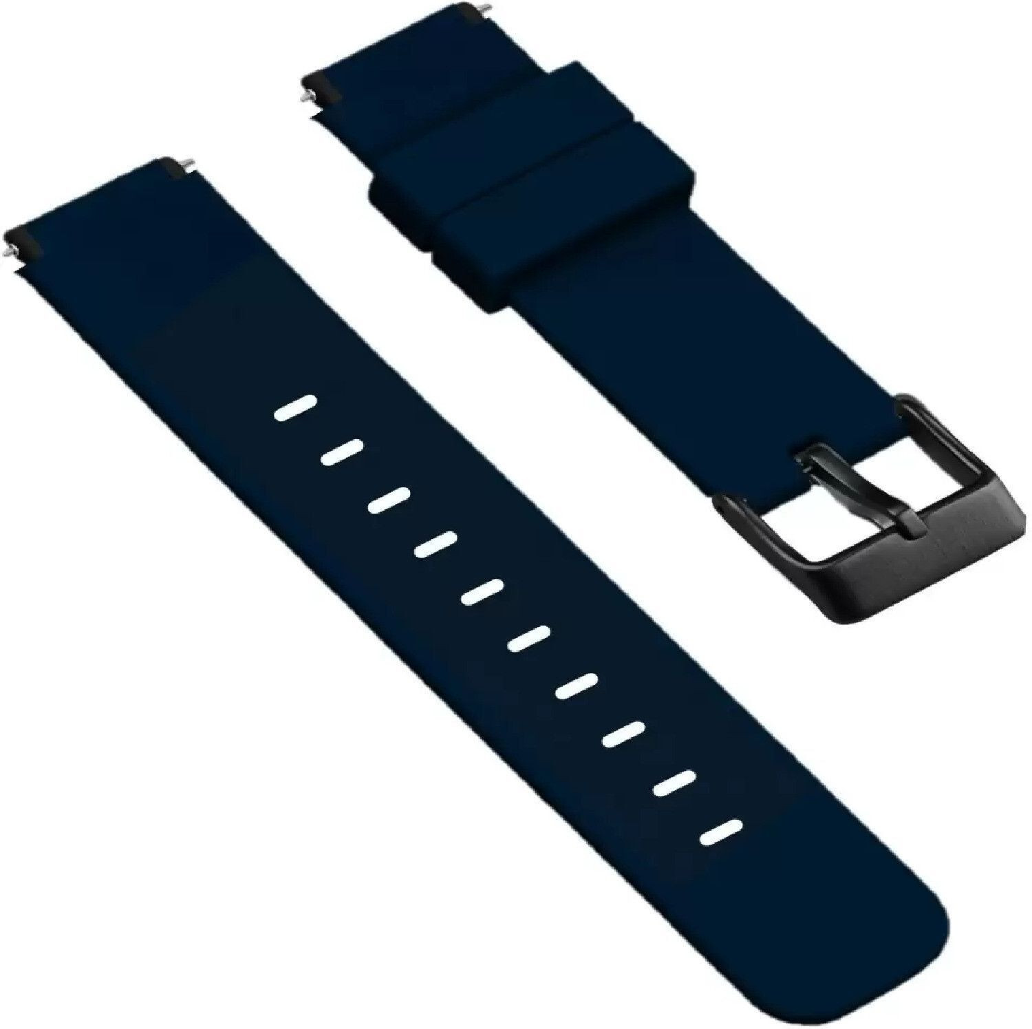 Image of GRAF 19mm soft silicon smart watch belt strap with classic black buckle (pack of 2) 19 mm Silicone Watch Strap