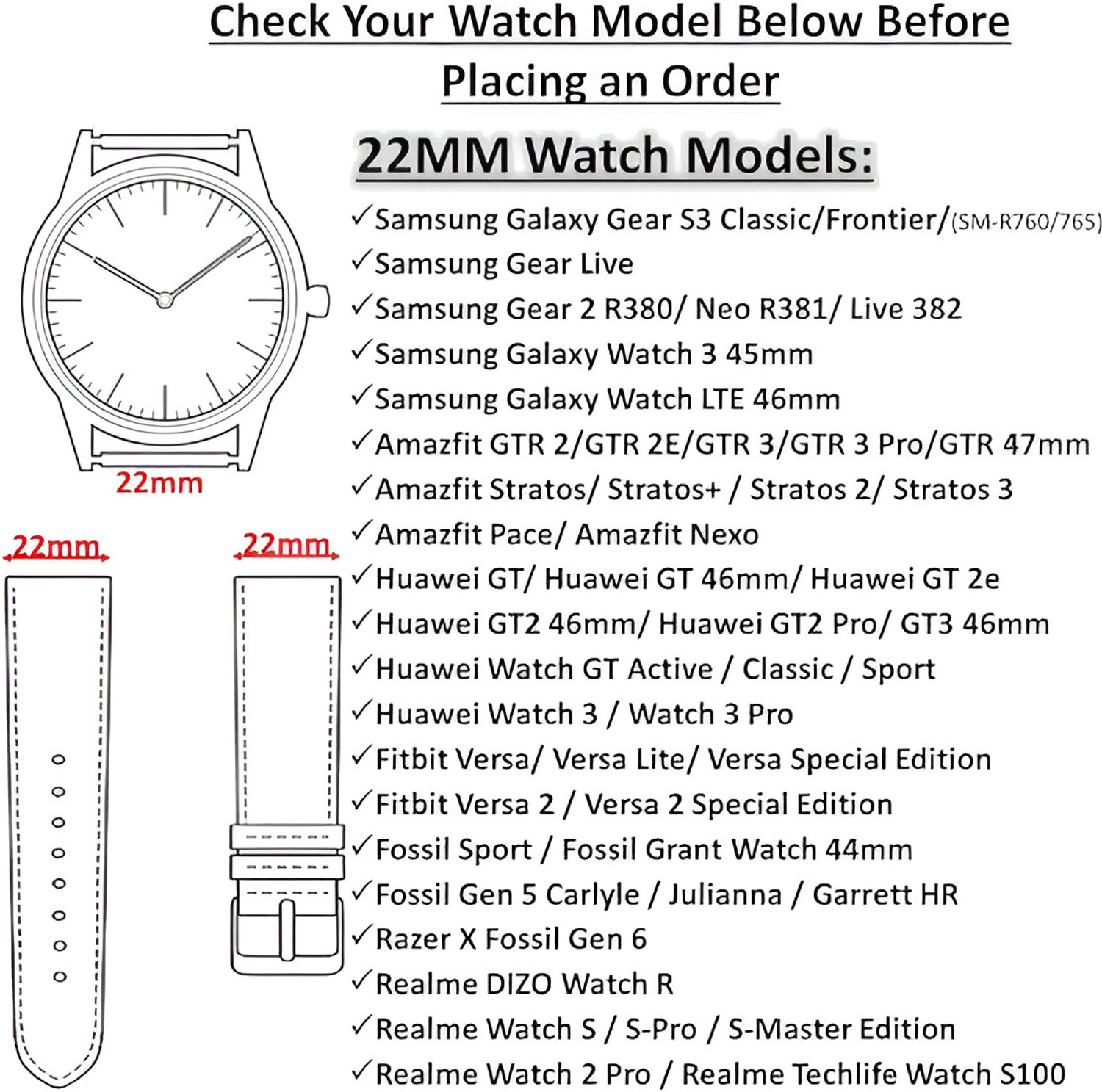 Image of Firetook 22mm Adjustable Pack 3 Nylon Trail Loop Velcro (Compatible Watch List In Photo) 22 mm Fabric Watch Strap (Blue, Yellow, Black)