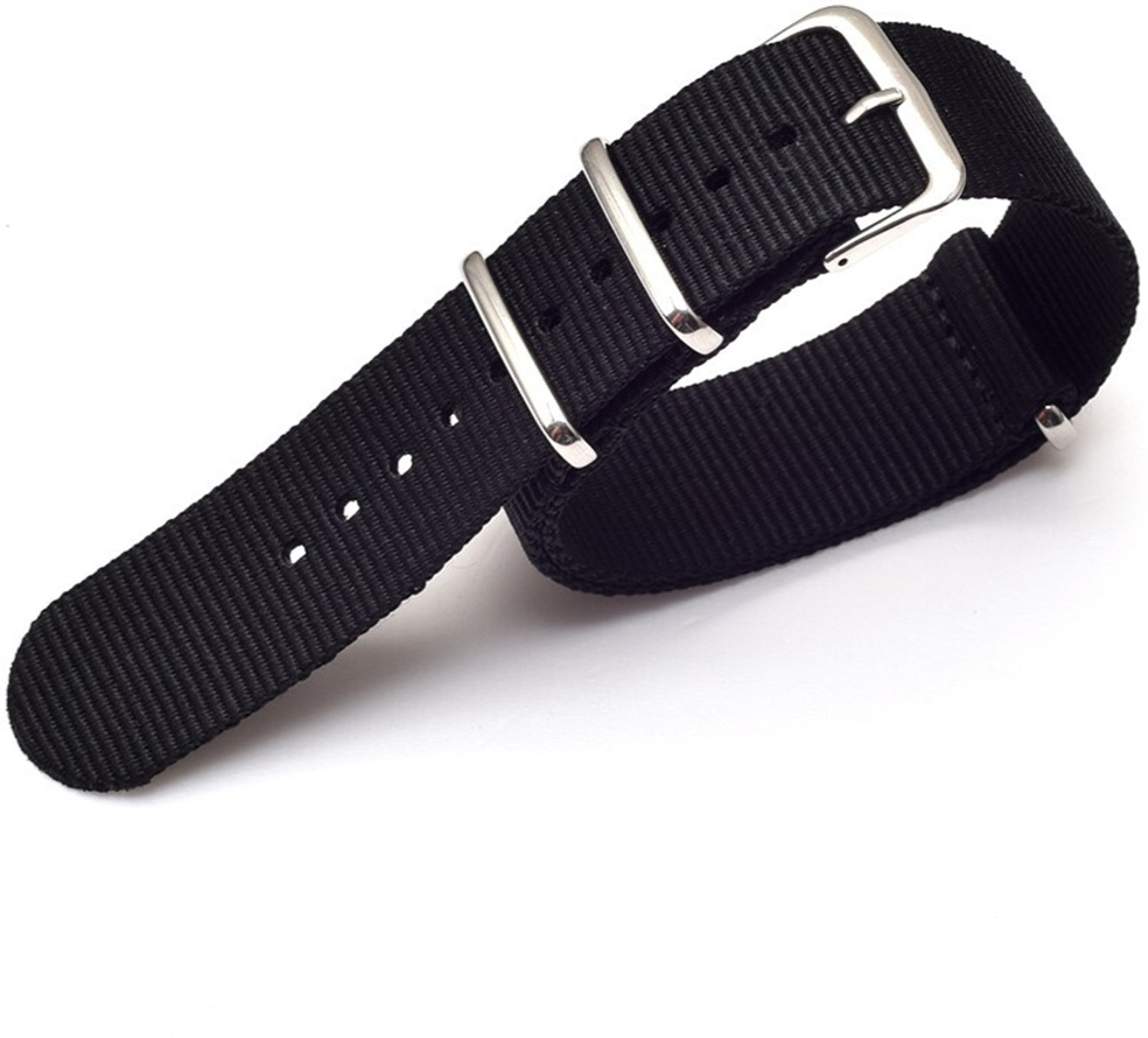 Image of vinanth NATO Nylon Watch Band / Watch Strap - Green Colour with Stainless Steel Buckle 22 mm Fabric Watch Strap