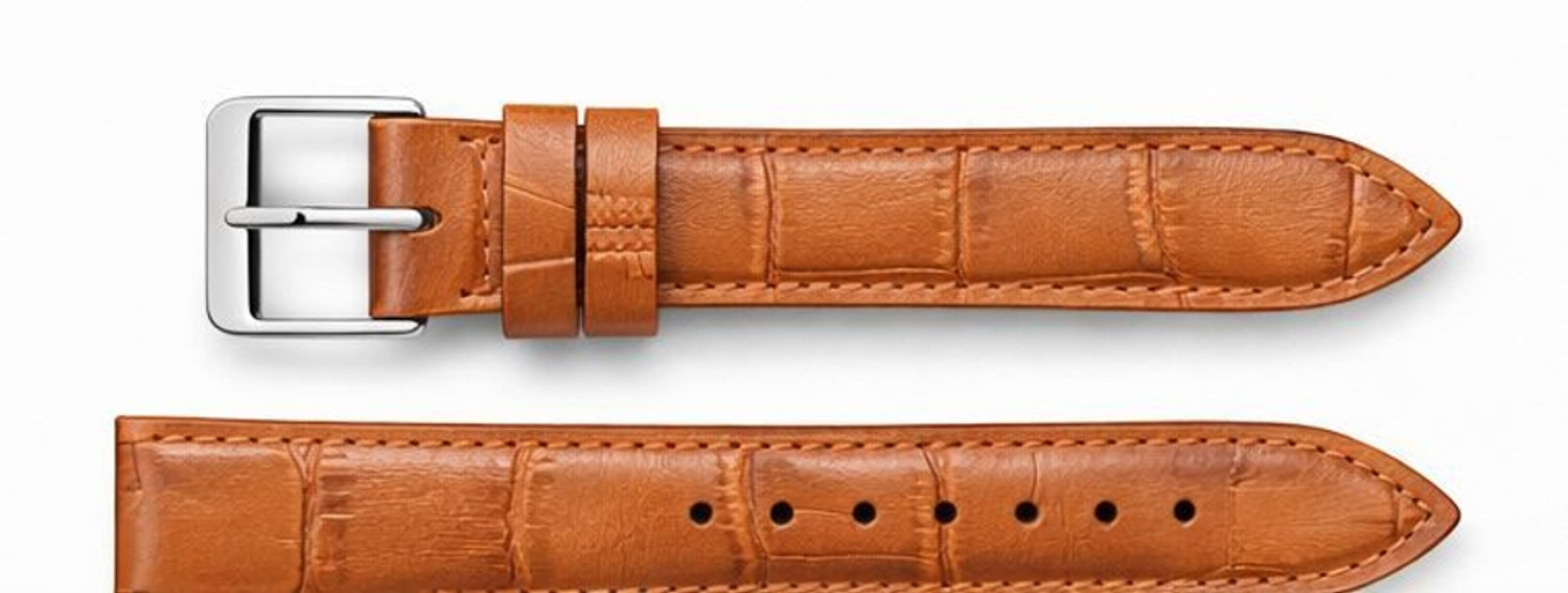 Image of Faithcarry Lifestyle overseas orange watch strap 20 mm Genuine Leather Watch Strap