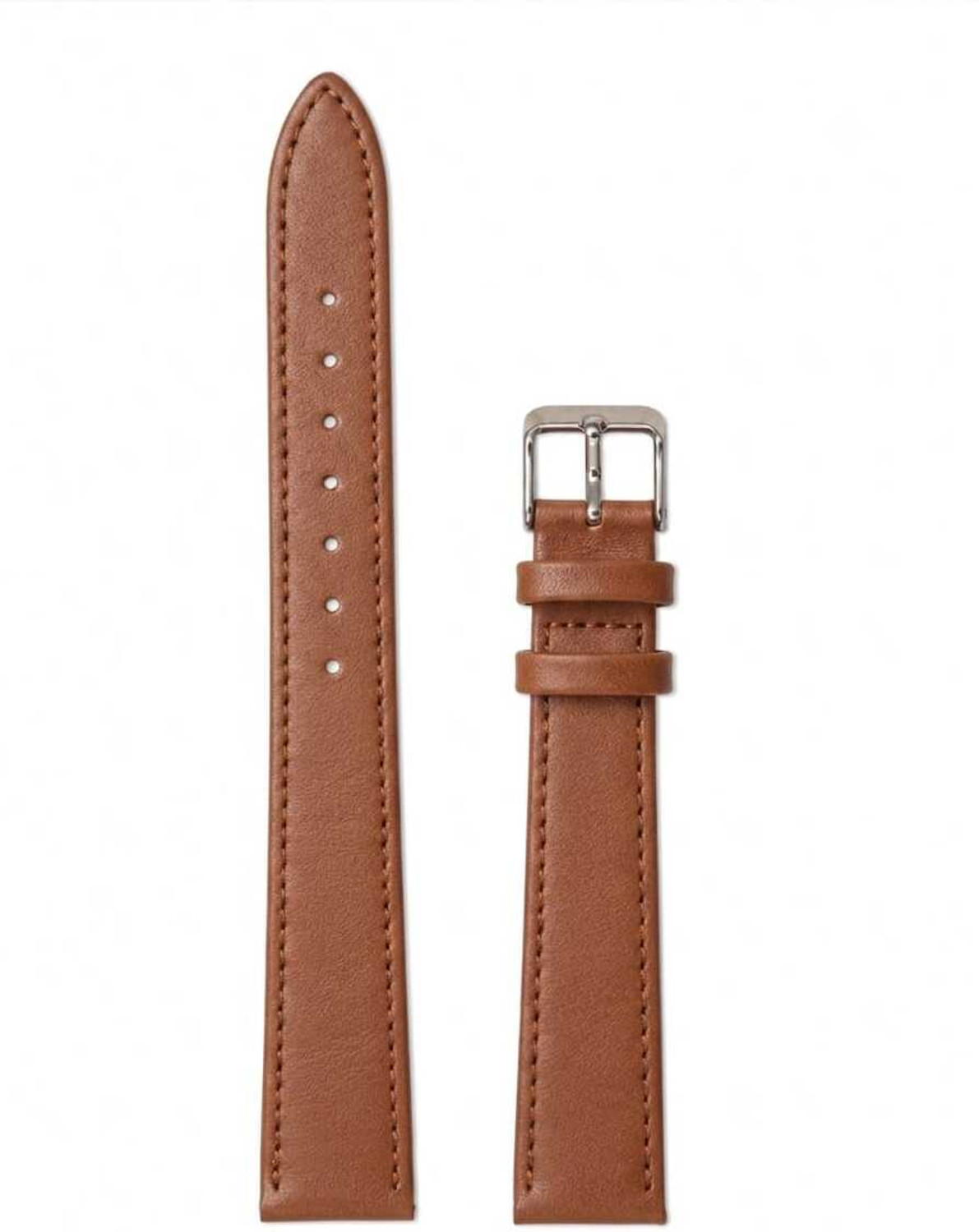 Image of ShreejiShyam Classic 14mm Brown Leather Watch Strap | Comfortable Watch Belt for Men & Women 14 mm Genuine Leather Watch Strap