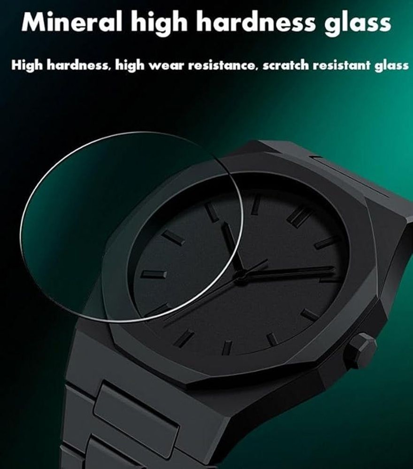 Image of Likrzora Black Octagon Dial Metal Strap Analog Watch Premium Matte Black Analog Designer Stainless Steel Fashion Wrist Watch for Men Analog Watch - For Men