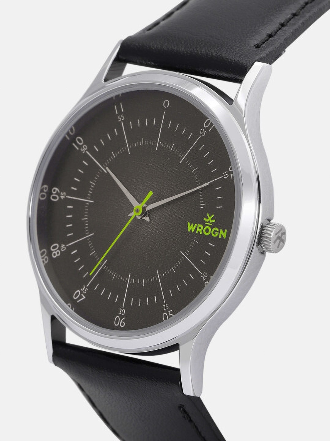 Image of WROGN Men Analog White Dial Tan Leather Strap Quartz Watch Analog Watch - For Men
