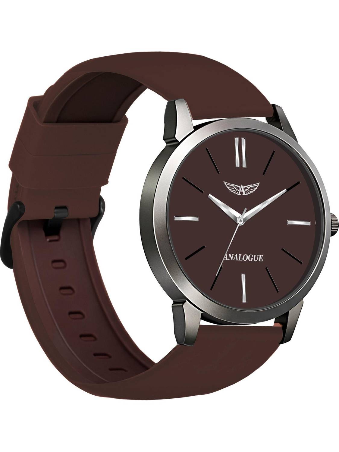 ANALOGUE Minimalist Slim Series | Smart Watch Strap | Smart Clip | Soft Silicon| 3D Glass Minimalist Slim Series | Smart Watch Strap | Smart Clip | Soft Silicon| 3D Glass Analog Watch  - For Boys
