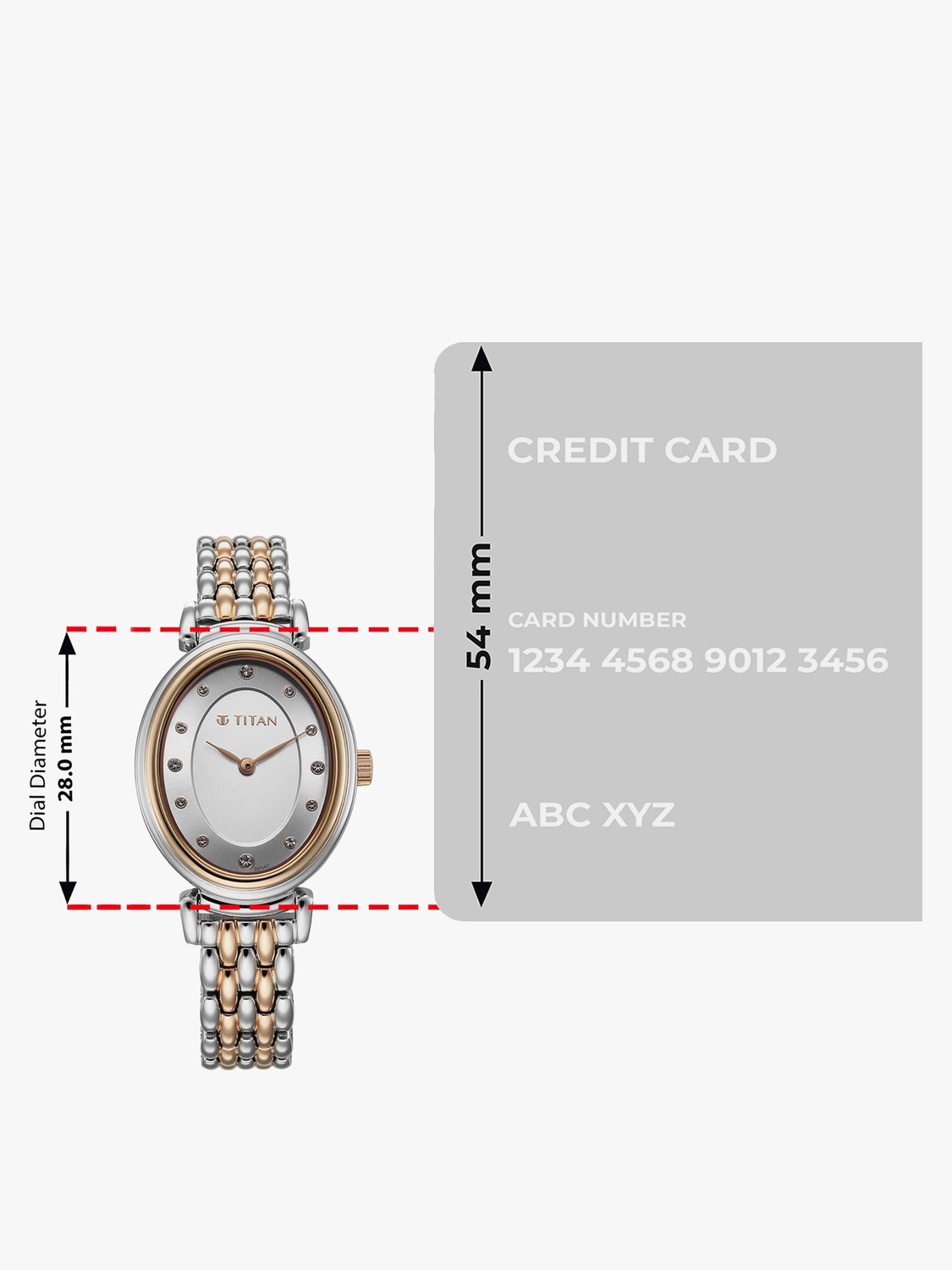 Image of Titan Titan Aura Silver Dial Silver & Rose Gold Stainless Steel Strap Analog Watch - For Women