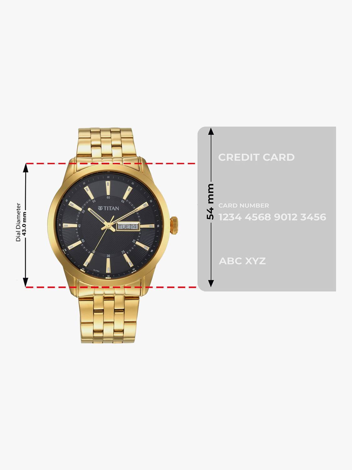 Titan Regalia Black Dial Gold Stainless Steel Watch - Image 4