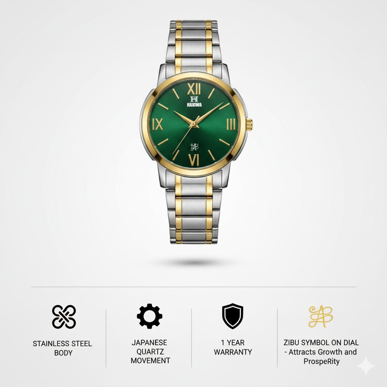 Image of Haxiwa Green dial Maha vastu X18 Analog Watch - For Men