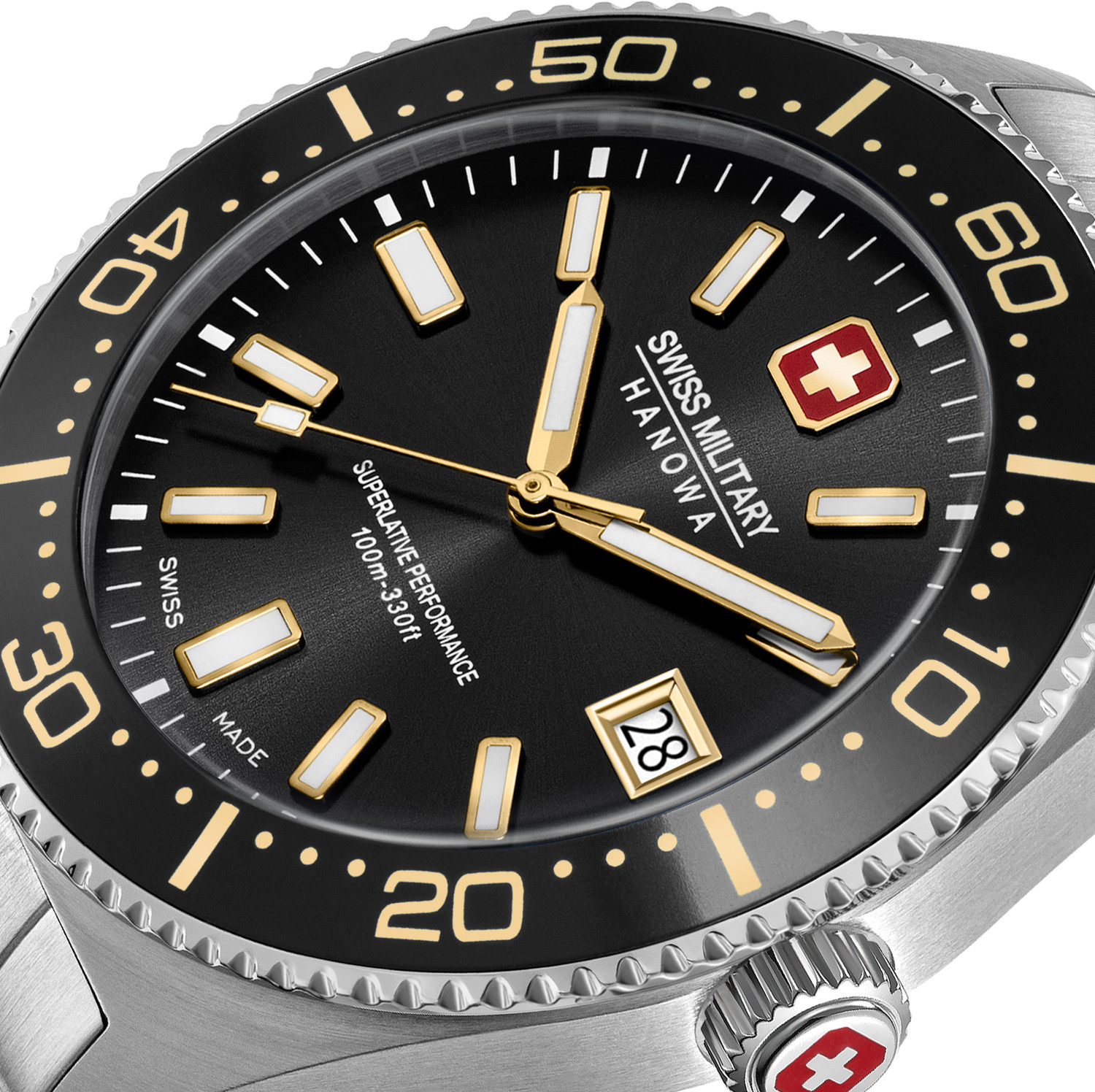 Image of Swiss Military Hanowa NOMAD NOMAD Black Round Dial Comes With Swiss Made Analog Watch For Men's Analog Watch - For Men
