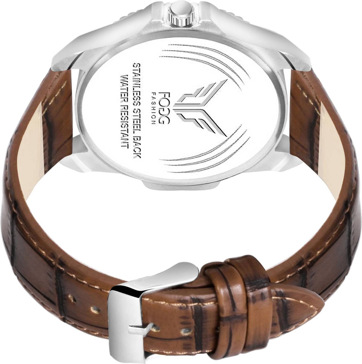 FOG Serie 9 アンティーク雑貨 FOGG 1219-Brown Day and Date Display Analog Watch - For Men - Buy