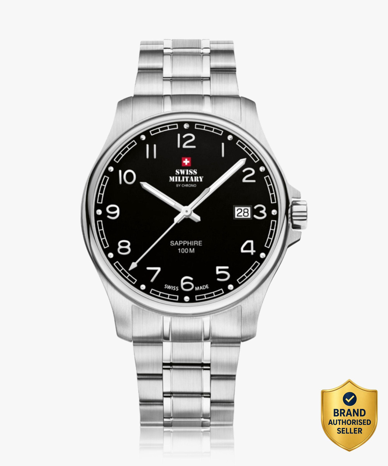 Image of Swiss Military by Chrono SM30200.16 Swiss Made Black Dial Analog Watch - For Men