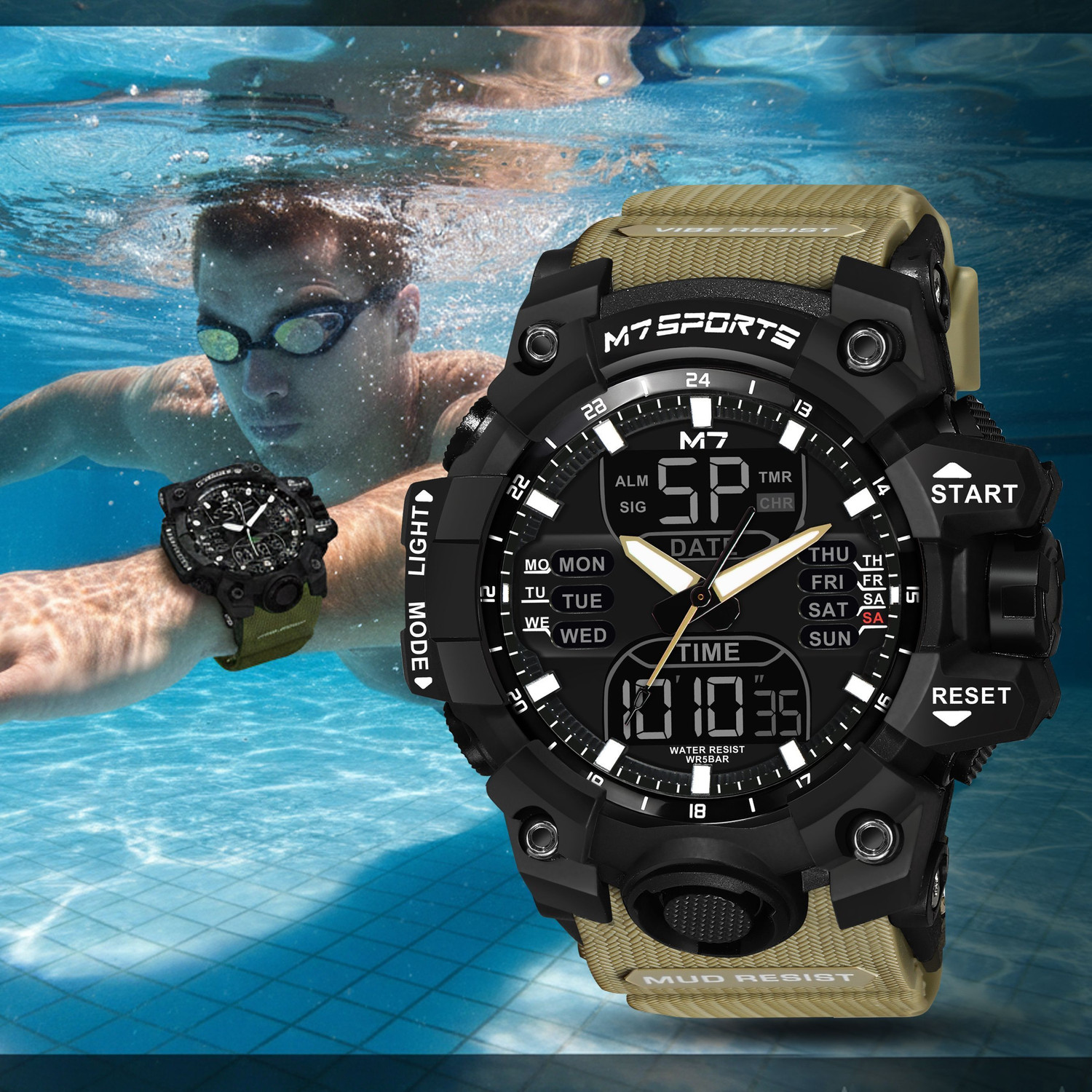Image of M7 By Metronaut M7 8013 M7 Adventure Chrono Series Analog-Digital Watch - For Men