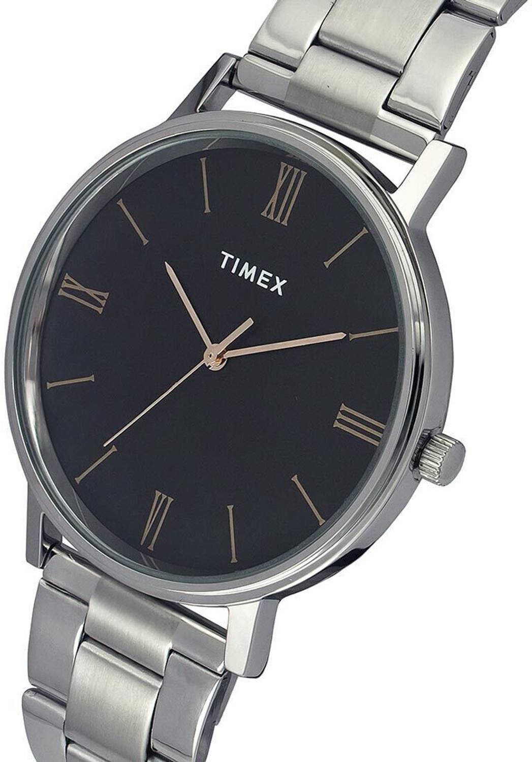 TIMEX Black Dial Stainless Steel Analog Watch - Men - Image 4