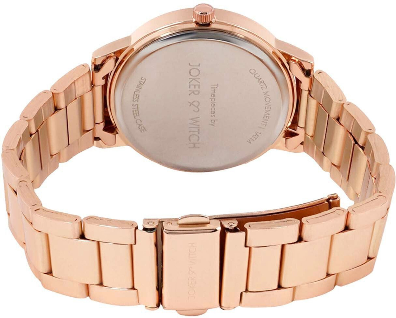 Image of Joker & Witch Joker & Witch Luna 36mm White Dial Rose Gold Stainless Steel Watch for Women Analog Watch - For Women