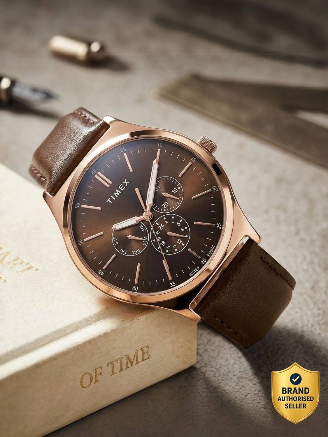 TIMEX Multifunction Brown Dial Analog Watch for Men