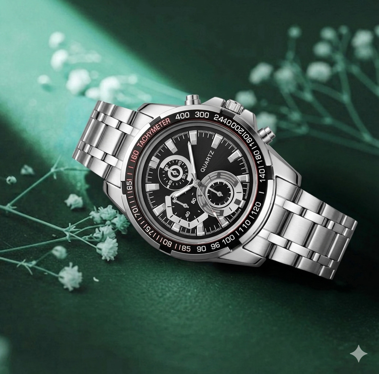 Image of FRK High Demanding Heavy Stainless Tachmeter Watch For Daily Use 444111100 Analog Watch - For Men