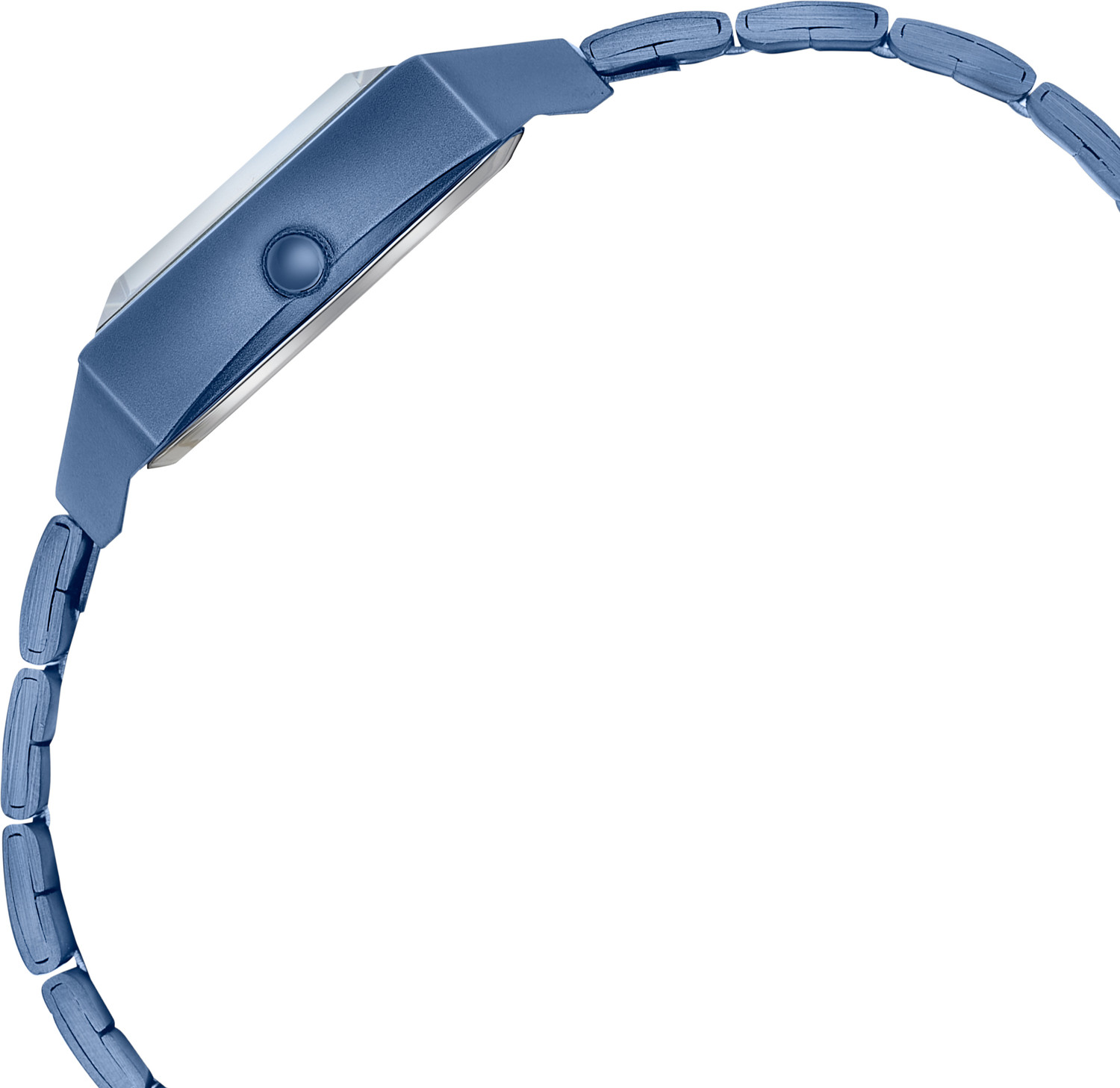Image of SONATA Poze 8 Sonata Poze 8 Quartz Blue Dial Blue Stainless Steel Cut folded Strap Analog Watch - For Men & Women