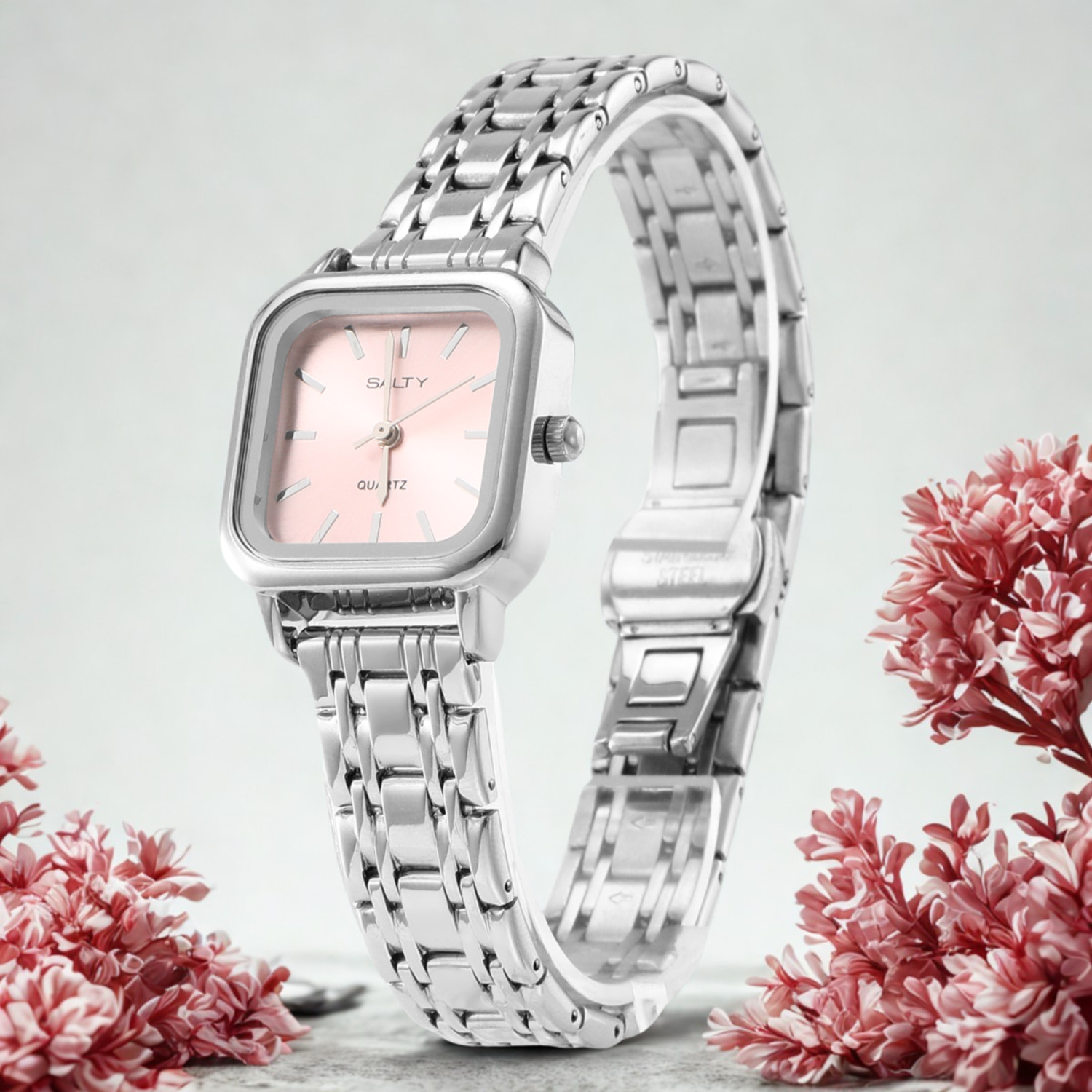Image of Salty Peach Dial Blush Water Resistant Watch Analog Watch - For Women