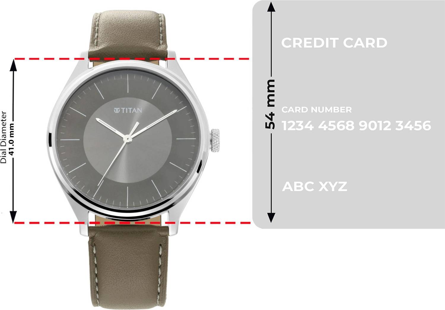 Titan Workwear Urban Edge Grey Dial Brown LeatherStrap Watch - Image 4