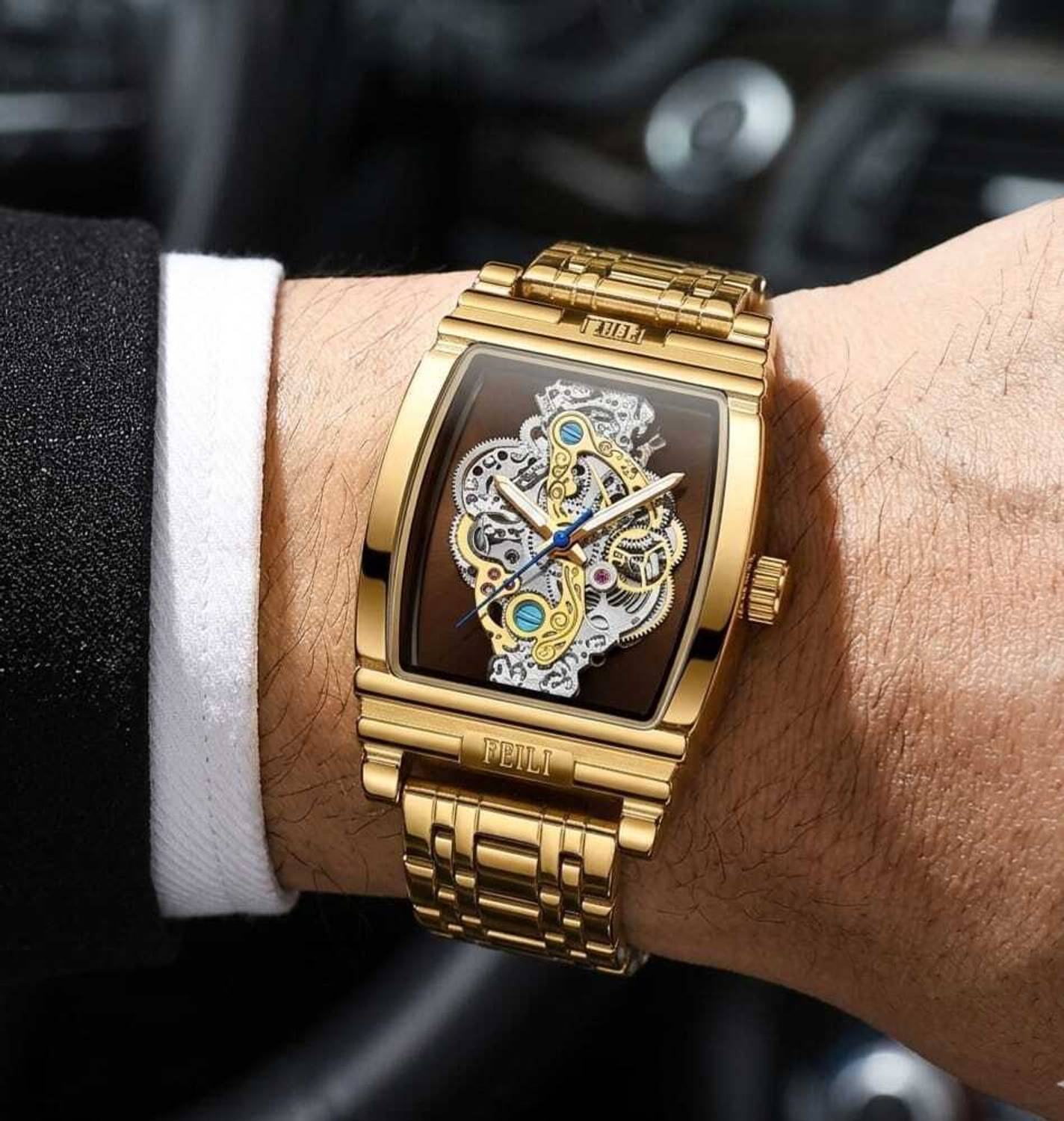 ROXTO Royal Skeleton Gold Watch - Image 2