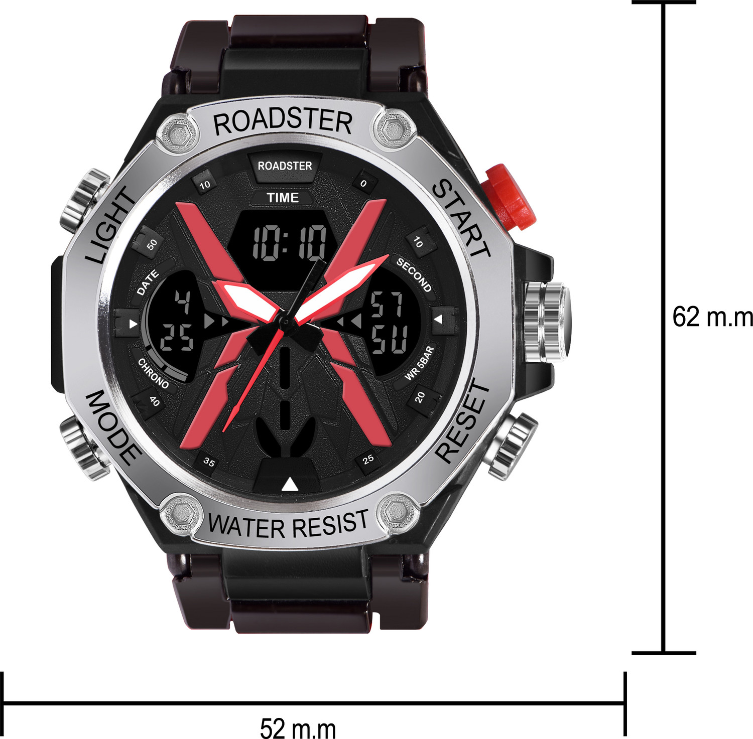 Image of Roadster Waterproof Multi-Functional Wrist Analog-Digital Watch - For Men
